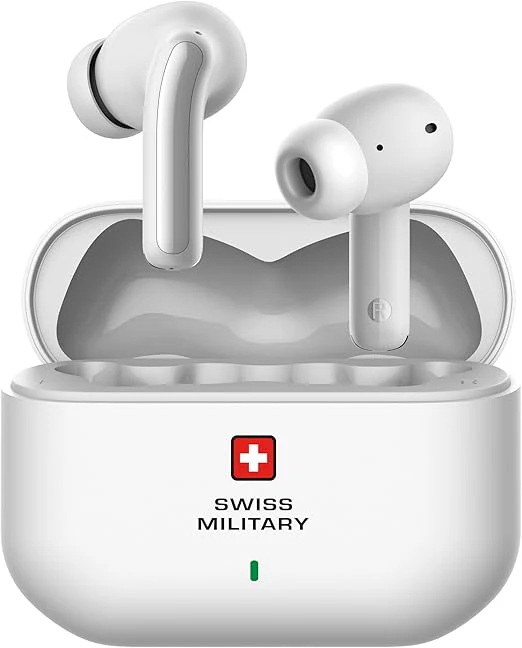 Swiss Military Delta AI ANC True Wireless Earbuds – White - Image 2