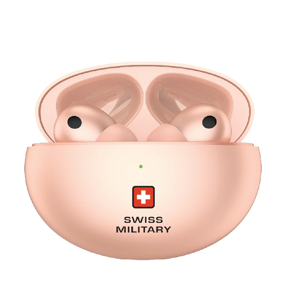 Swiss Military Victor3 Truly Wireless In-Ear Earbuds With Charging Case Pink - Image 2