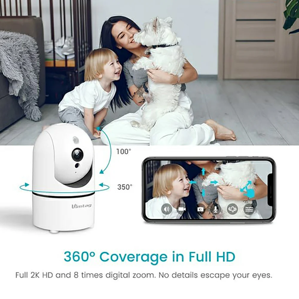 Vimtag Smart PTZ Cloud IP Camera 2MP White - Image 4