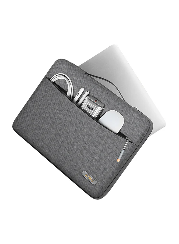 Wiwu Pilot Laptop Sleeve Bag, 13.3-inch, Water Resistant, Grey - Image 3