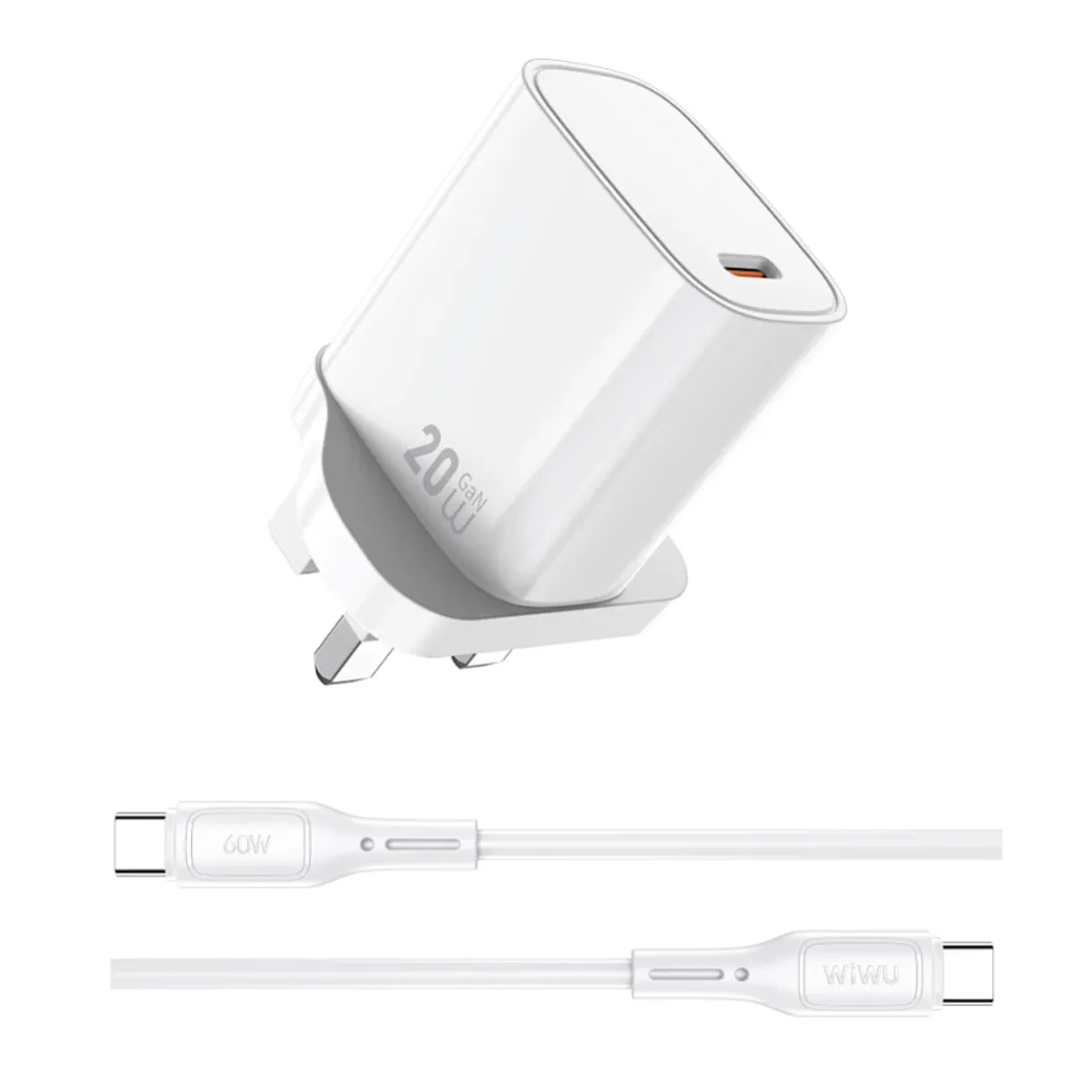 WiWU WI-G007 20W GaN Charger+Type C Cabl