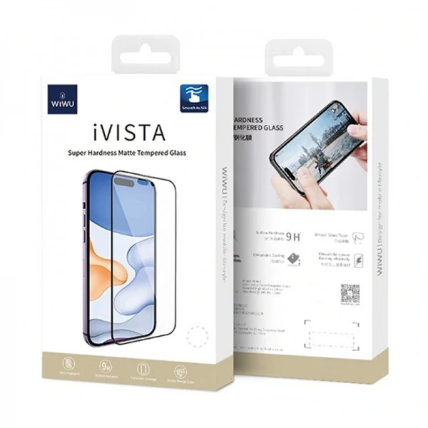 WiWU iVISTA Tempered Glass Screen Protector For iPhone 15 Pro Max (6.7 inch) - Transparent - Image 2